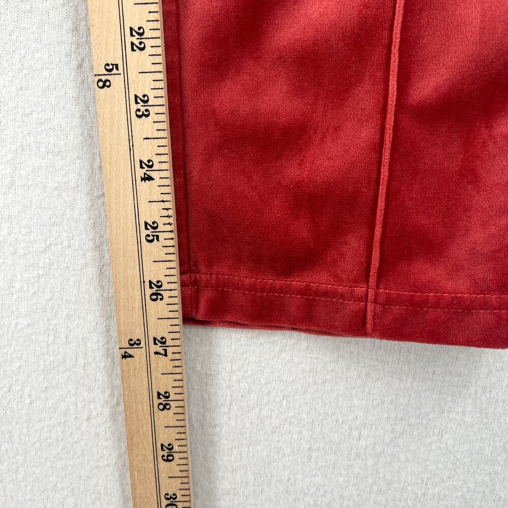 SCOTCH AND SODA The Peaks Velour Crop Track Pants Womens M Red Mid Rise Straight - Picture 16 of 16